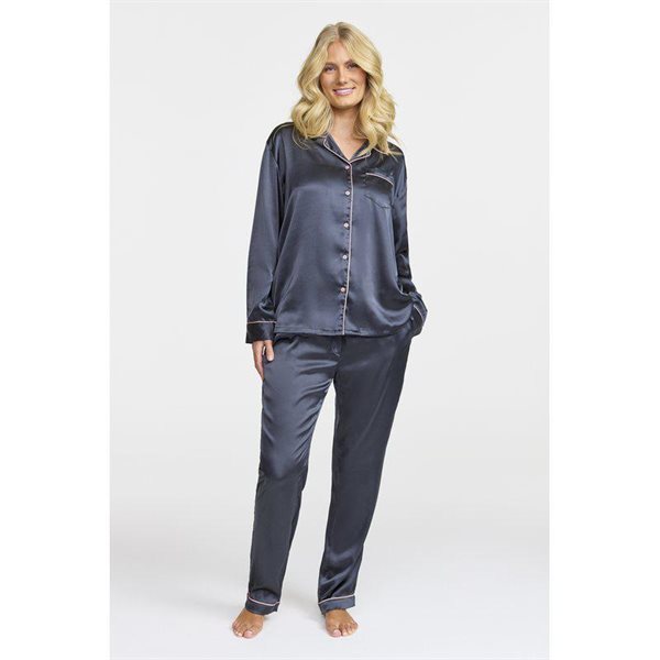 DAMELLA SATIN PYJAMA ANTRAZIT