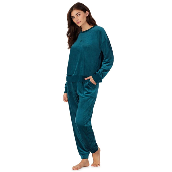 DKNY DEEP TEAL VELOUR  JOGGER 